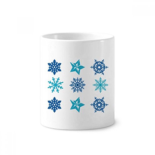 Tasse blanche de Noël en céramique 350ml, idée cadeau flocon de neige