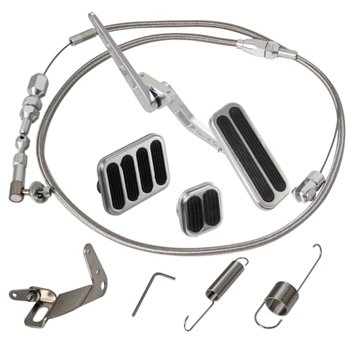 PKSABB Billet Aluminum Gas Pedal with Brake and Clutch Pad