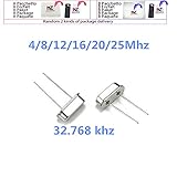4 MHz; 8 MHz; 12 MHz; 16 MHz; 20 MHz; 25 MHz; Kristall-Oszillator