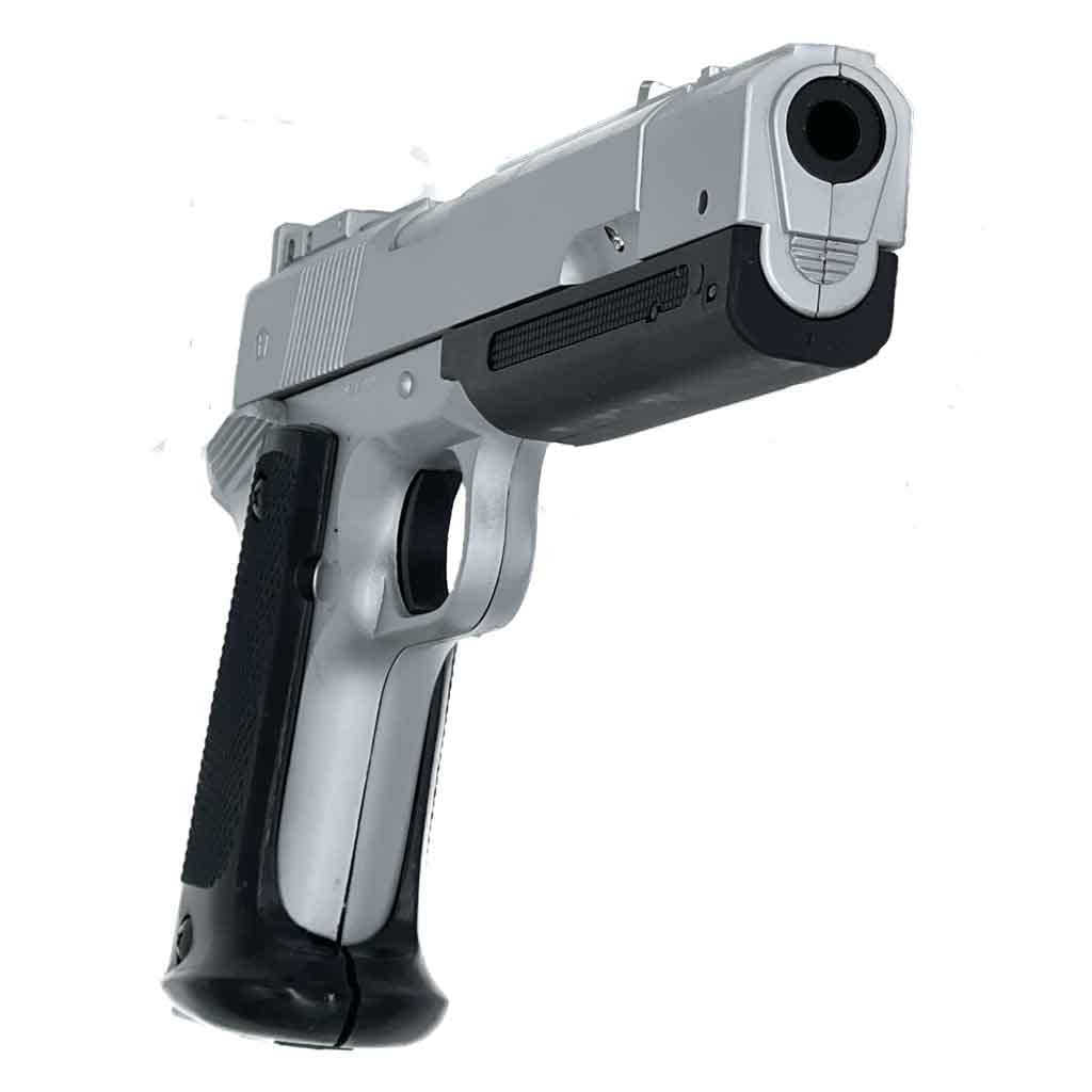 Pistola Airsoft STTI 9719 Hitman Silver Spring/Colori: Nero e Argento/Materiale: plastica ABS ad Alta Resistenza/Potenza: 0,3 Joule