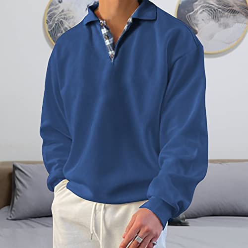Men’s Classic Polo Shirt Long Sleeve Pullover Gentleman Ocean Sweatshirts Lightweight Casual Tops2