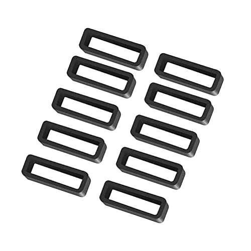 Baaletc Bucles de Repuesto para Correa de Reloj Retenedor Correa Reloj Silicona 18mm 20mm,22mm Anillo de Cierre Negro,Bucle de Retención de Banda de Reloj Inteligentepara Relojes para Garmin thumbnail
