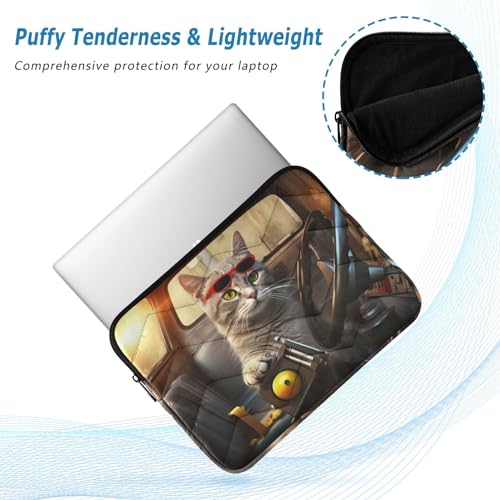 Funda para portátil de 13-14 pulgadas estilo gato miniatura 5