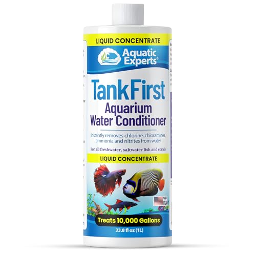 TankFirst Complete Aquarium Water Conditioner - Fish Water Conditioner, Instantly Removes Chlorine, Chloramines, and detoxifies Ammonia from Fish Tank (TankFirst Concentrate, 1 L)