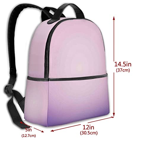 AMRANDOM Unisex Backpack Multipurpose Rucksack Anti Theft Backpacks with Padded Straps Big Capacity Backpack Pink And Purple Ombre Print Fashion Backpack4