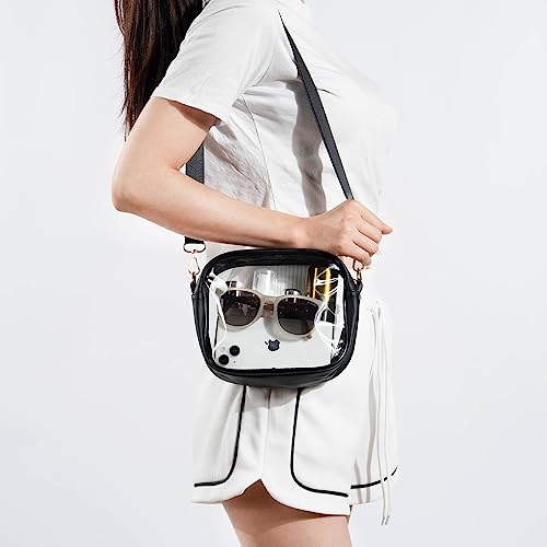 Image of TOBVZOO Clear Bag Stadium Approved, Crossbody Transparent Bag for Concerts Sports Events, Purses for Men & Women