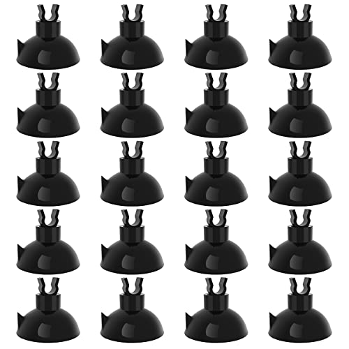 Pawfly Aquarium Suction Cup Clips for Standard 3/16' ID Airline Tubing Black Air Hose Holder Clamp...