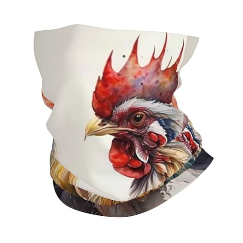 Pañuelo con diseño artístico abstracto de gallo vintage, cuello multifuncional para hombres y mujeres, cubre rostro para motociclismo, ciclismo, esquí y fiestas miniatura 1