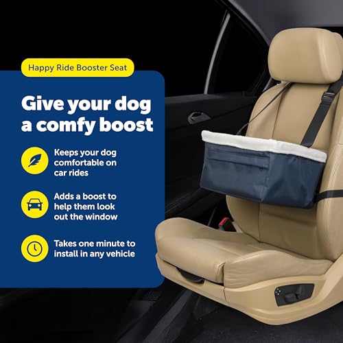 PetSafe Happy Ride Dog Booster Seat, Navy Blue, Up to 12 lb - image 3