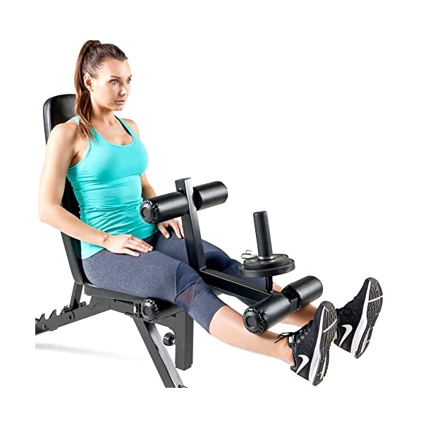 Marcy Adjustable 6 Position Utility Bench with Leg Developer and High Density Foam Padding SB-350,dark gray