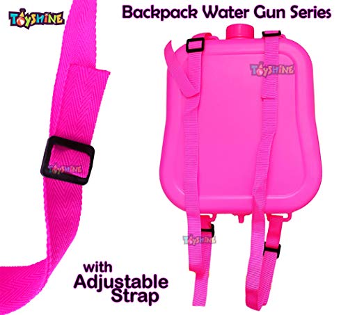Image of Toyshine Holi Water Toy Gun with Pressure Mechanism for Long Throw, Back Holding Tank, Back Holding Tank, 5.0 L, Unicorn Pink