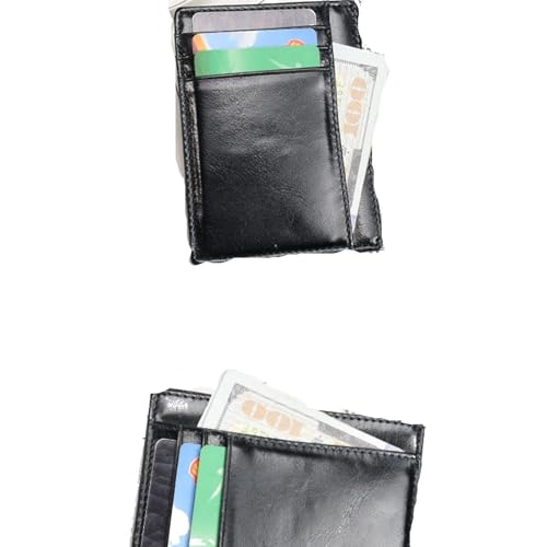 Men's Wallet Vintage Compact And Minimalist Wallet for Party，Travel(Black)