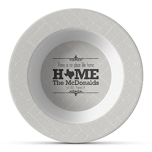 Personalized Home State Plastic Bowl - Microwave Safe - Composite Polymer