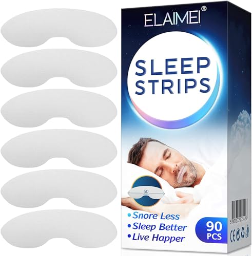 ELAIMEI Mouth Tape for Sleeping 90 Counts Sleeping Patches Strips for Sleeping Mouth Breathing Loud Snoring Sleep Tape