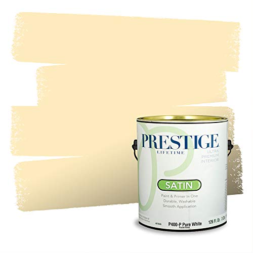 PRESTIGE Paints Interior Paint and Primer In One, 1-Gallon, Satin, Comparable Match of Valspar* Coconut Cream*