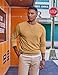COOFANDY Men's Crewneck Fleece Sweatshirts Long Sleeve Winter Pullover Casual Fashion Sweatshirt Soft Warm Pullovers Light Tan