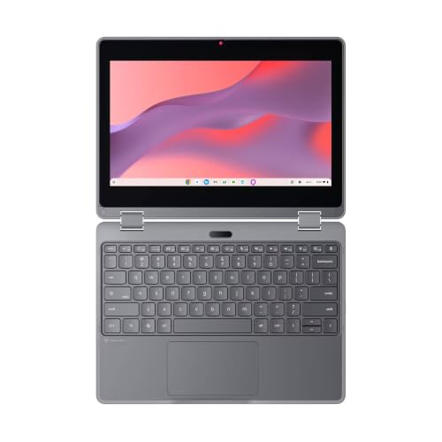 Image of Lenovo Chromebook 500e Gen 5 M89 83TA0002US 11.6 inch Touchscreen Convertible 2 in 1 Chromebook - HD - 60 Hz - MediaTek - 4 GB - 64 GB Flash Memory - English (US) Keyboard - Luna Gray