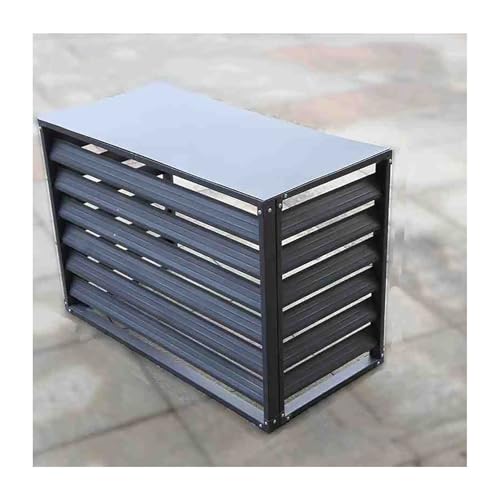 TELCIM Cubierta Aire Acondicionado Exterior, Rejillas Protectoras for Bombas De Calor, Pantalla Decorativa, Cubre Rejilla for Aire Acondicionado, Apto for Interior Y Exterior(Gray,110x60x80cm)