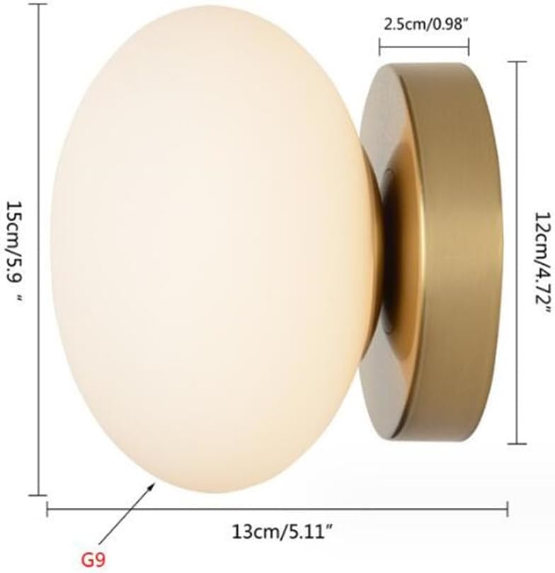 Lights Indoor Modern Glass Wall Interior Bedroom Bedside Table Living Room Staircase Hallway G9 * 15cm lamp