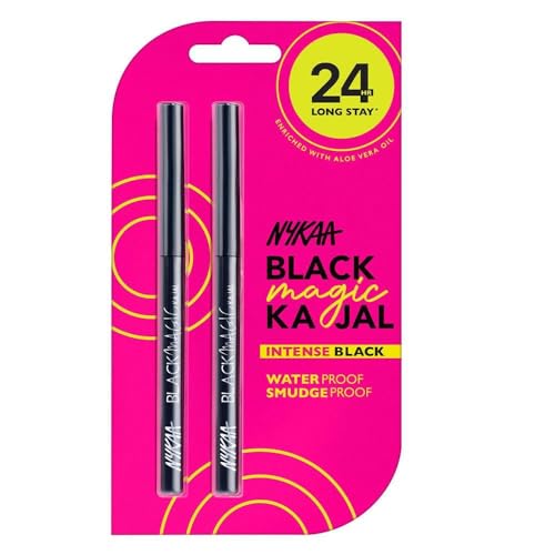 Nykaa Black Magic Kajal Eyeliner, 24Hr Longstay, Waterproof, Smud...