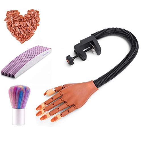 Nails Training Hand For Acrylic Nail, Flexible Movable Fake Model Hands For Nails Manicure, Acrylic Nail Technician Manicure Supply, Best Manicure Diy Print Practice Tool (B-Nail Training Hand Set) #TOP26