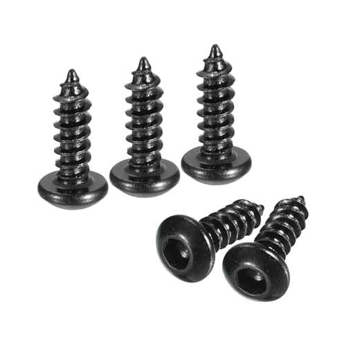 QUARKZMAN - QUARKZMAN 50Pcs Vis Autotaraudeuses à Six Pans Creux, M3 x 10mm Vis Autoperceuse à Tête Hexagonale Creuse en Acier au Carbone Vis à Bois