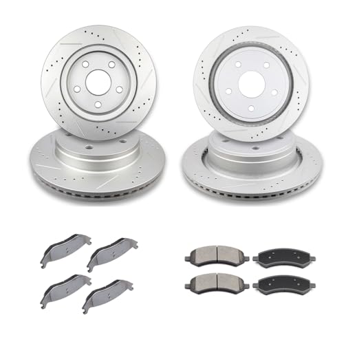 Image of SCITOO Brake Kits Front Rear Brake Rotors Brake Pad:53005;53006;D1084;D967