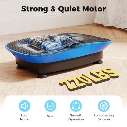 Image of GYMAX Vibration Plate Exercise Machine-10 Level Intensity, LED Display & Remote Control, Body Vibrating Plates Stand Shaking Platform Fat Burning Machine