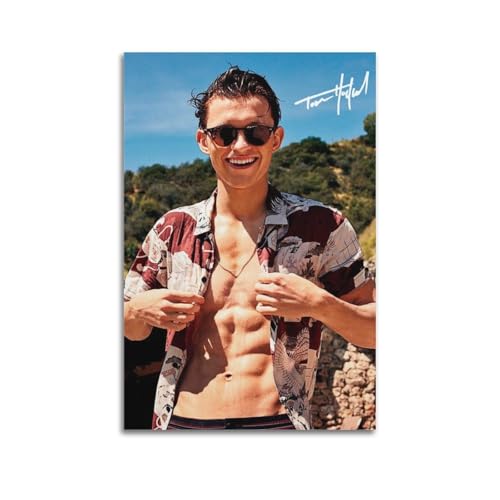 WMYHQL Tom Holland - Póster de personajes de cantante, actor y atleta, póster de retrato para decoración de pared, lienzo, decoración de casa, estética, 30 x 45 cm, estilo sin marco, 14