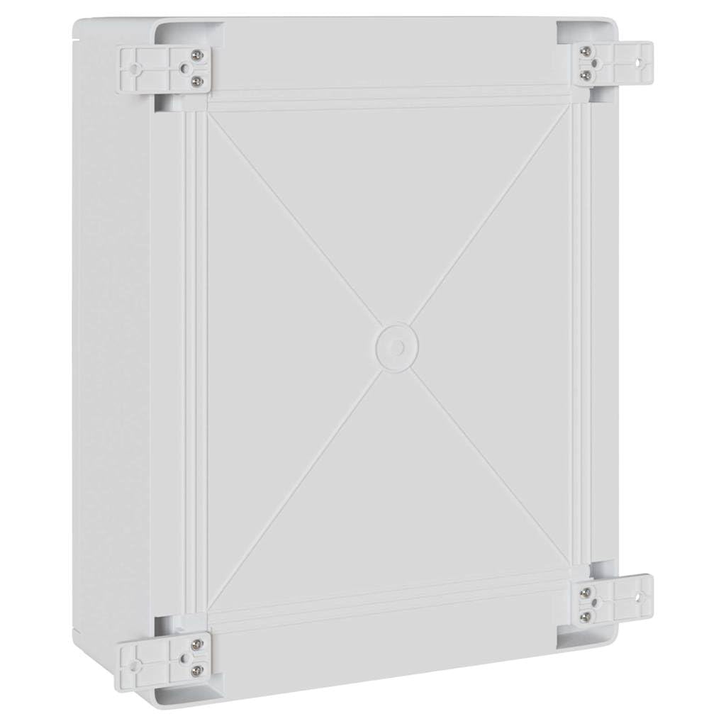 Gabinete de control gris de plástico ABS 47 x 24 x 50 cm, carcasa para cables, para interior y exterior, con montaje para taller y aplicaciones de distribución
