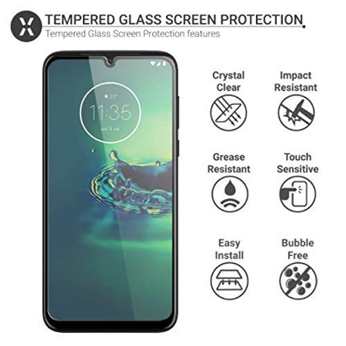 Image of Screen Protector for Motorola Moto G8 Plus (Black) Tempered Glass Edge-to-Edge 6D Screen Guard With Installation Kit