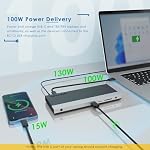 WAVLINK Triple Monitor Docking Station, Triple Display Docking Station with 100W PD Dual HDMI DP USB3.0 for Lenovo HP Dell XPS