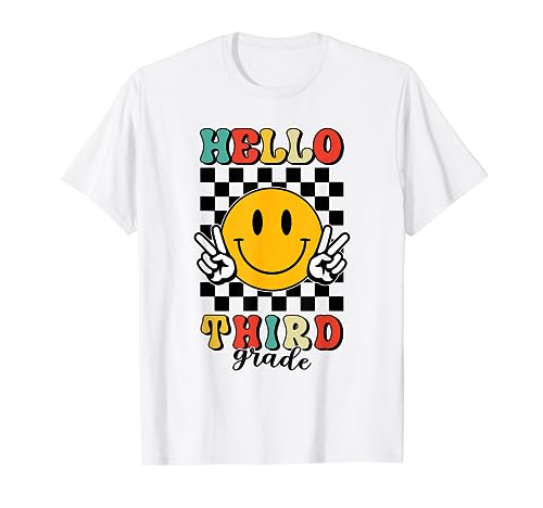 Hello Third Grade Back To School Teacher Student 3rd Grade Camiseta