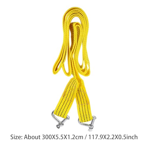 Cuerda de remolque para coche fluorescente de nylon resistente en pack de 2 piezas 4
