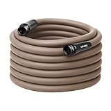 Flexzilla Colors Garden Hose 5/8 in. x 75 ft., Lightweight All-Weather Water Hose, Durable and Flexible, Leak-Free Connections, Brown Mulch