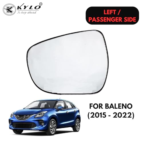 Image of Kylo Baleno (2022 - Present) Passenger Side (Left Side) Car Side Mirror Glass /Tukdi /Sub Mirror Plate