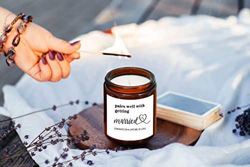 Scented Candle, Pairs Well With Getting Married Candles Gifts For Wedding,Marriage，Soy Candles For Home Scented, Home Decorations, Aromatherapy Candles, Amber Jar Candles(063Cgy) #TOP3