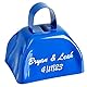 Blue Panda Kuhglocke Cowbell (Set, 12 Stück) - Laute Glocken mit Griffen - Zum Anfeuern bei Sportveranstaltungen wie Fußball, Marathon, Radrennen - Blau, 7,6 x 7,1 x 6,3 cm
