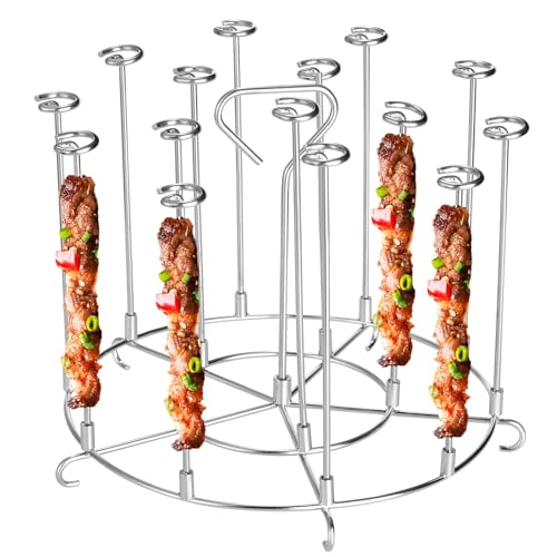 Skewer Stand, for Instant Pot 8 Qt Air Fryer Accssories, Stainless Steel Skewers Rack Holder Compatible with 8 Quart Pressure Cookers and for Ninja Foodi 8 Quar, Kabob Grill Instapot Accessory