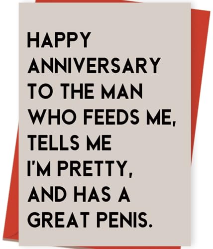 ICOOLYI Funny Anniversary Card Gift for Him Husband Boyfriend