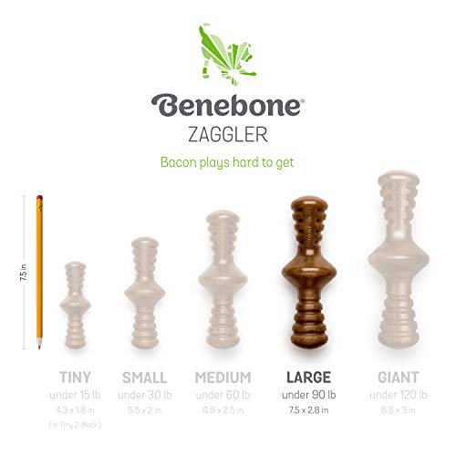 Brinquedo Mordedor Para Cachorro Benebone Zaggler Bacon G