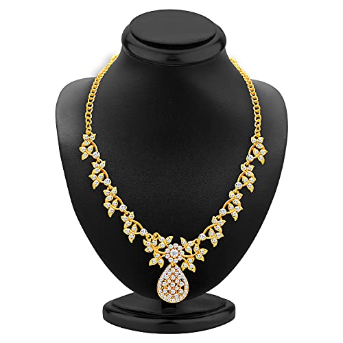 Stunning Plated Ad Necklace Set - 2557NADP550SK