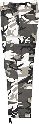 Urban City Camouflage Poly/Cotton Military Bdu Fatigue Pants With Official Armyuniverse Pin (Large Regular W 35-39 - I 29.5-32.5) #TOP3