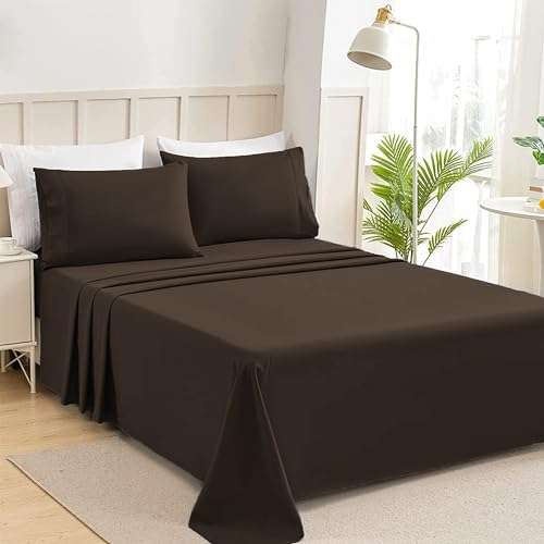 Parure de lit 4 pièces microfibre polyester brossé Underzy drap-housse - 2