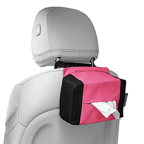 Image of FH Group E-Z Travel Napkin Tissue Dispenser Holder fits Most Cars, SUVs, Trucks, and Vans Pink