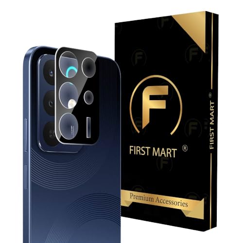 Image of FIRST MART Black Camera Lens Protector for Realme 15X | 9H Tempered Glass, HD Clear, Scratch Resistant, Anti-Fingerprint, Case-Friendly | Pack of 1