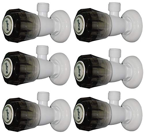 Image of Ray tech Angle Valve Water tap for Bathroom Kitchen & Garden Bathroom Faucets Taps and Faucet Angular Stop Cock Wash Basin for Geyser Tap