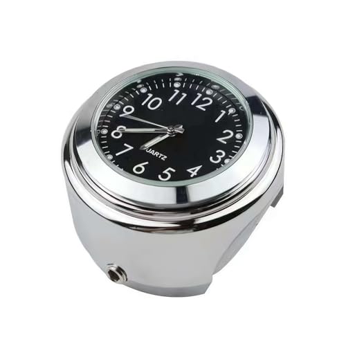 バイク用時計 オートバイ ク用 アナログ時計 22-25mmハンドルバー対応 アルミニウム素材 防水防振 夜光機能 ATV/自転車用 ドライブ中の時間管理に最適