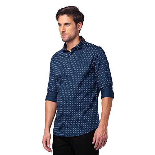 Image of Spykar Men's Regular Fit N /A Full Sleeve Printed Casual Shirts