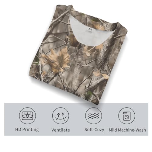 Men's Camo T Shirt Hunting Shirts Short Sleeve Fishing Camouflage Shirt4